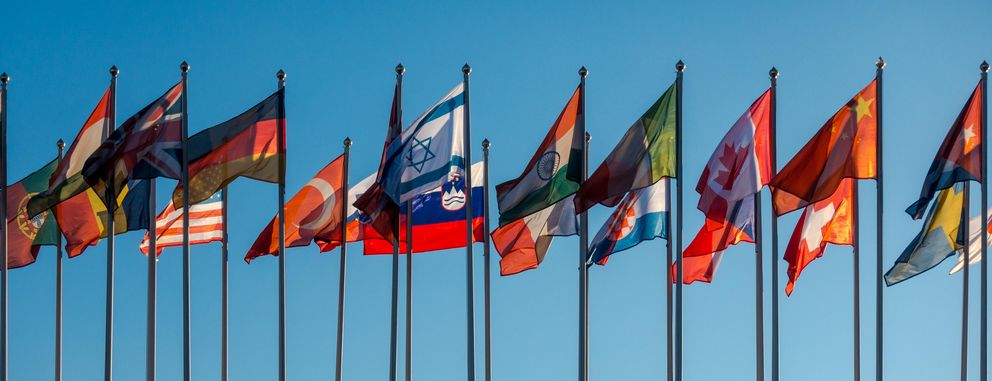 Verschiedene Flaggen der Welt
