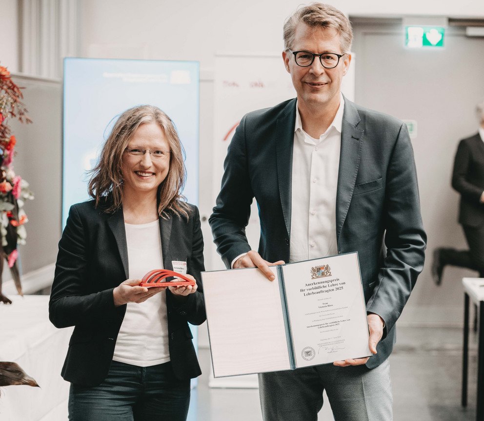 Victoria Riess erhielt den Anerkennungspreis f&uuml;r vorbildliche Lehre von Lehrbeauftragten;Foto: Matthias Leo/THA &copy;2026