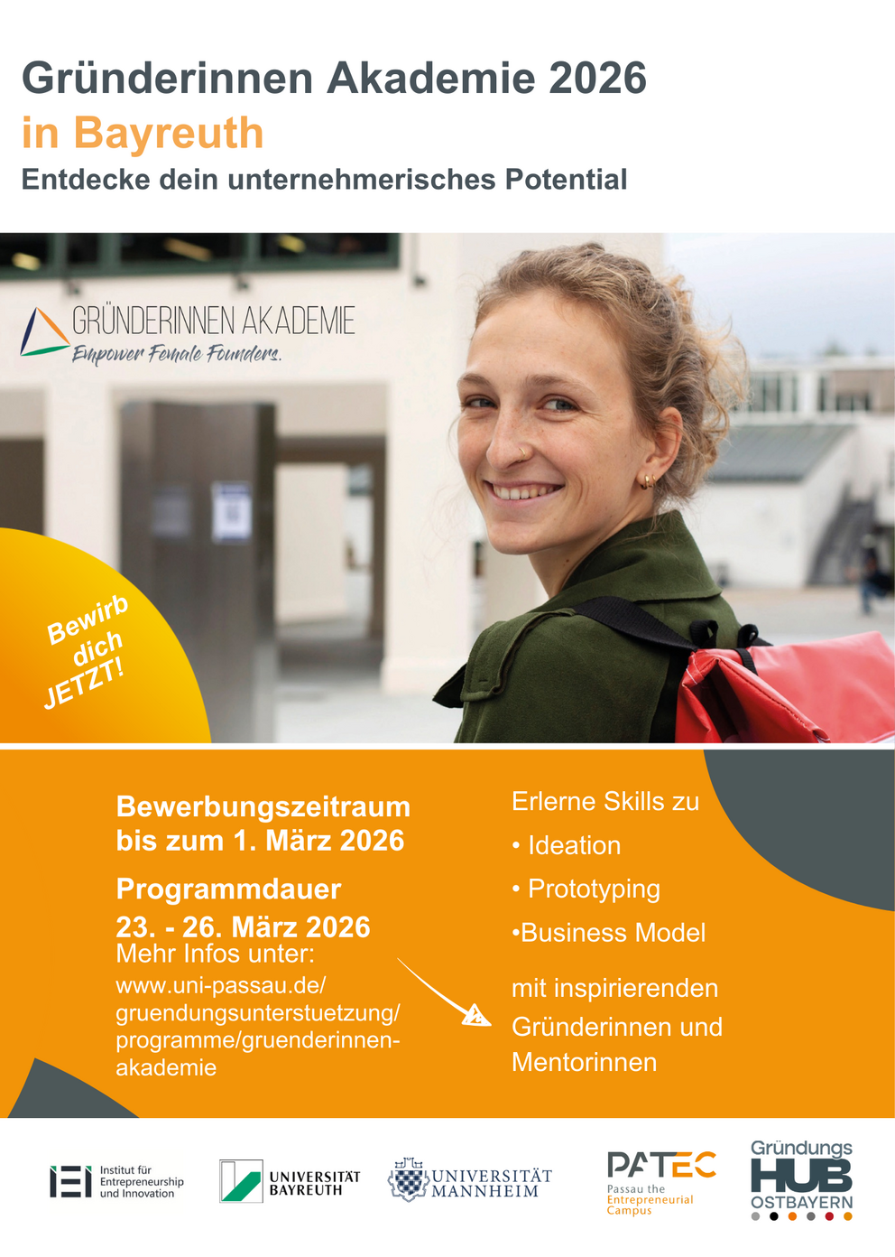 Plakat Gr&uuml;nderinnen Akademie 2026