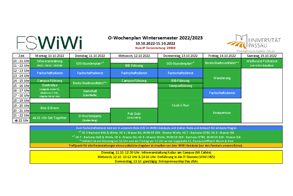 O-Wochenplan