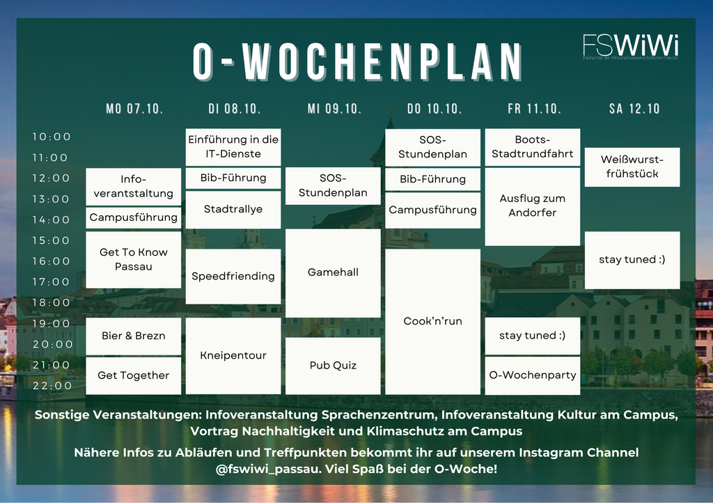 Orientierungswoche WiSe 2024/25