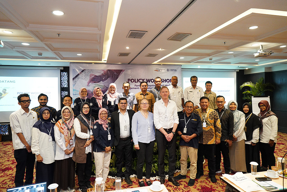 Gruppenfoto der Teilnehmerinnen und Teilnehmer des Policy Workshops, Yogyakarta
