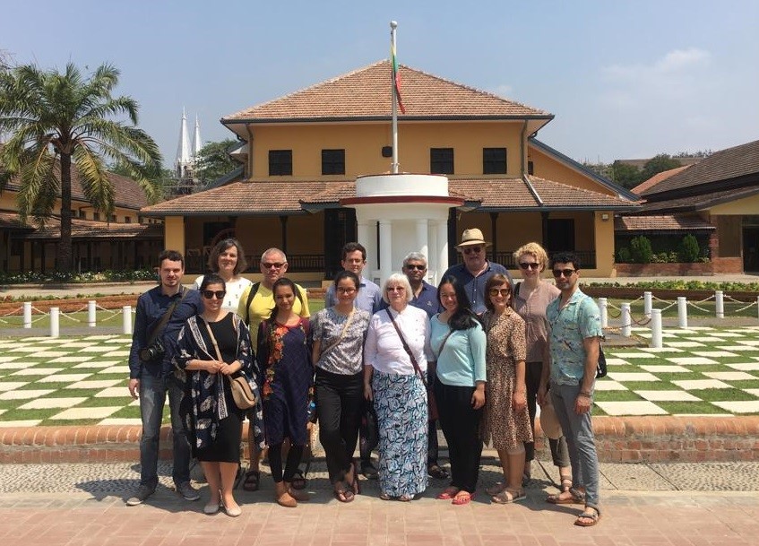 Students and professors during the excursion