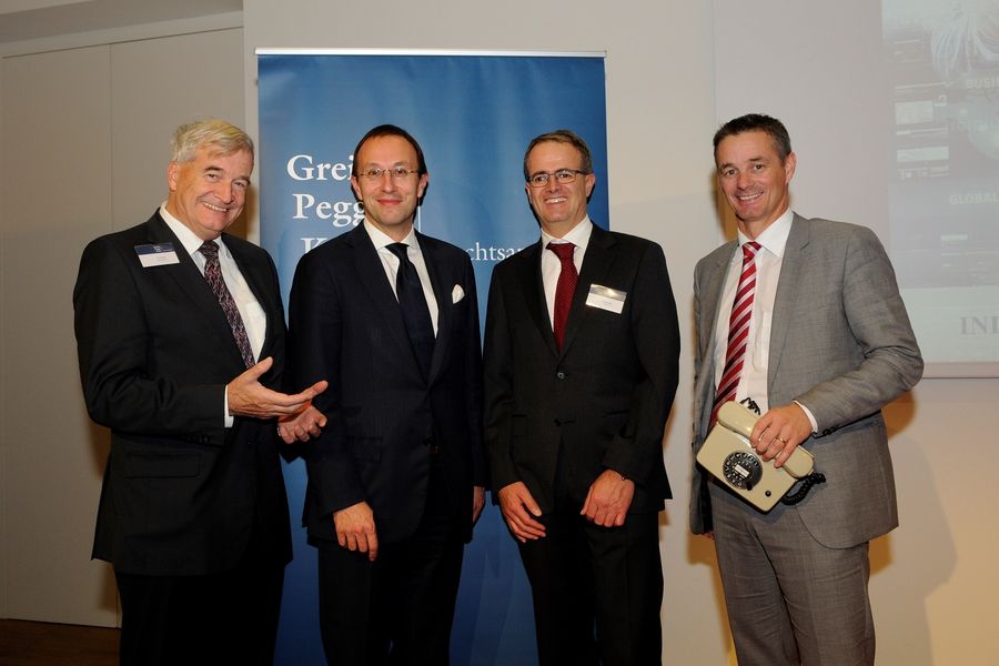 Dr. Ivo Greiter, Prof. Dr. Robert Obermaier, Dr. Georg Huber, Director of the Wirtschaftskammer Tirol Thomas Köhle (from left to right)