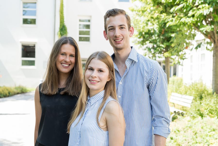 Lisa Rester (l.), Marlene Höfflin und Felix Jauch. Foto: Universität Passau